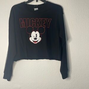 Disney Mickey Mouse sporty style crop top size medium in black